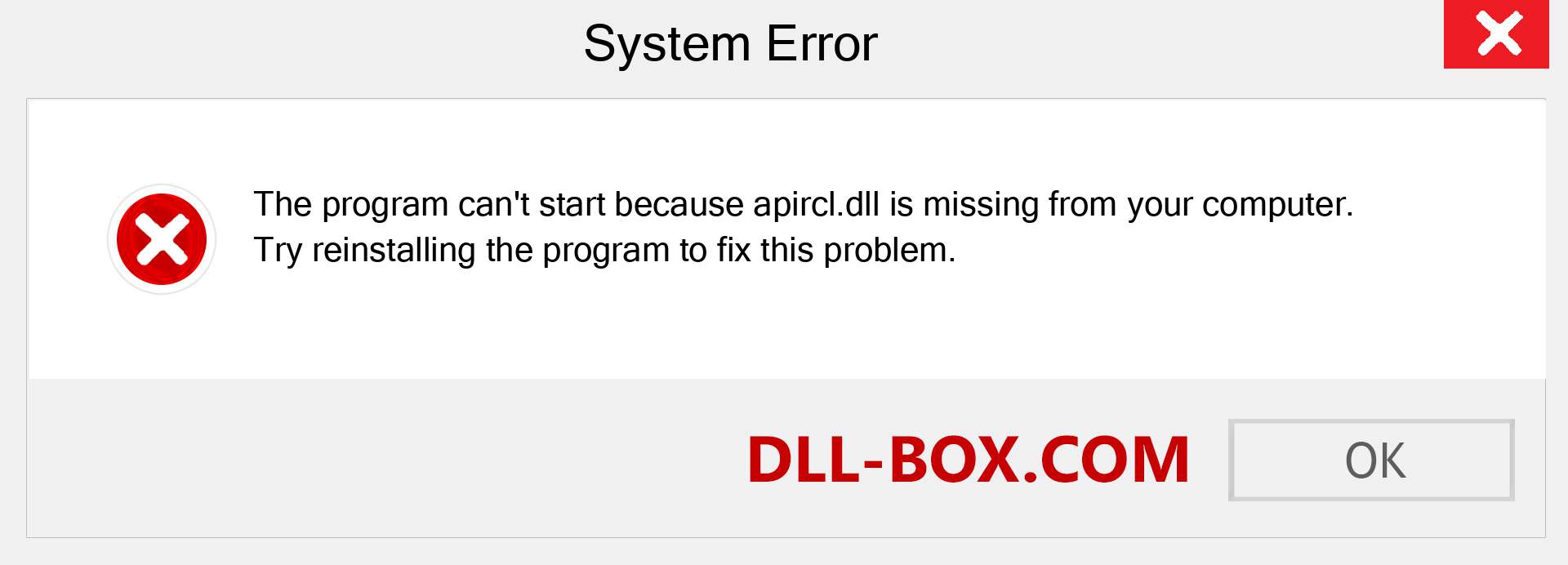  apircl.dll file is missing?. Download for Windows 7, 8, 10 - Fix  apircl dll Missing Error on Windows, photos, images